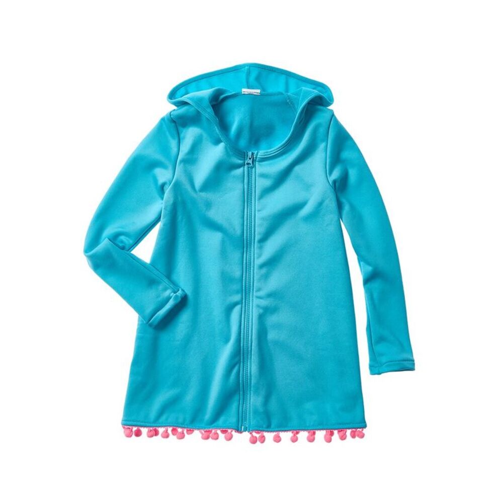 Beach Lingo Girls  Pom Poms Cover-Up Tunic, Blue